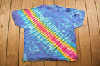 Vintage 1990s Delta Tie Dye All Over Print T-shirt