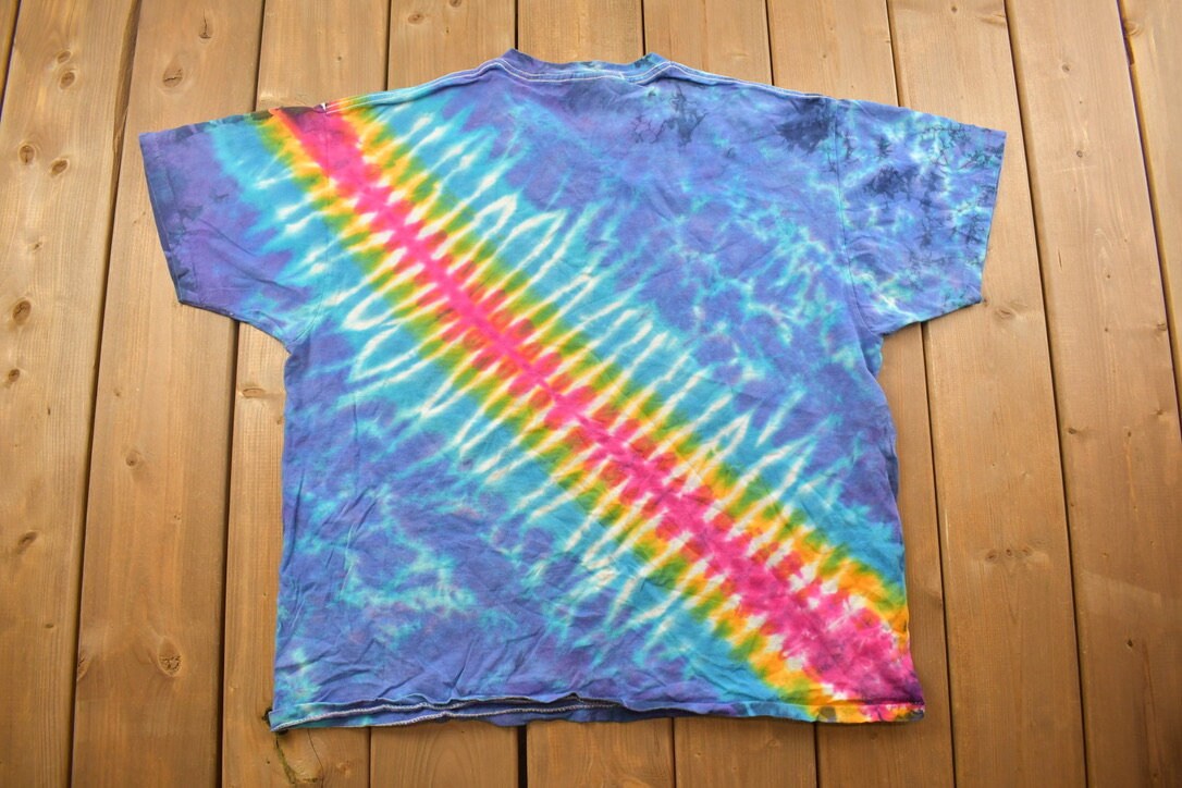 Vintage 1990s Delta Tie Dye All Over Print T-shirt