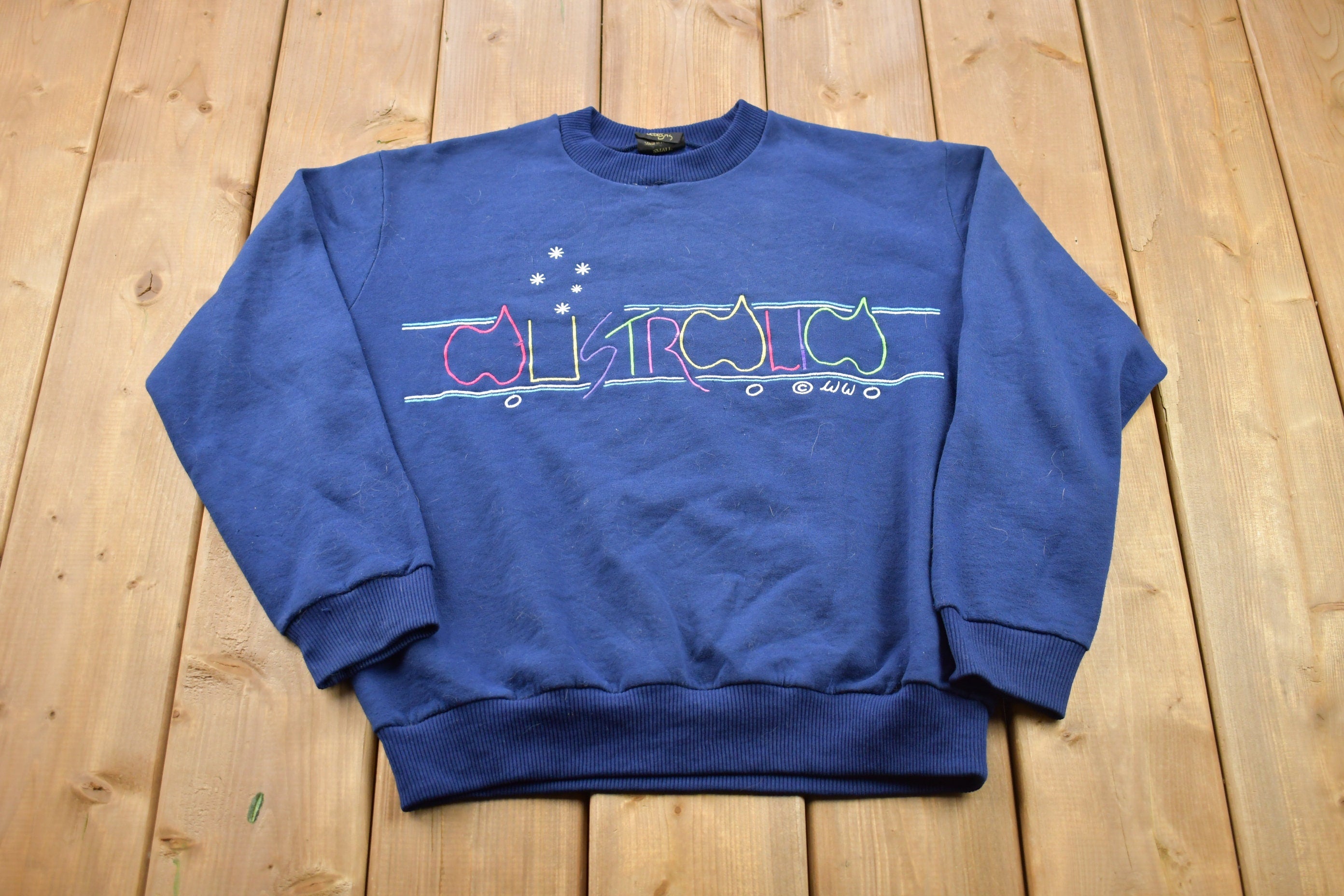 Vintage 1990s Blue Australia Crewneck Sweatshirt