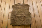 Vintage 1990s Suede Leather Sherpa Lined Vest