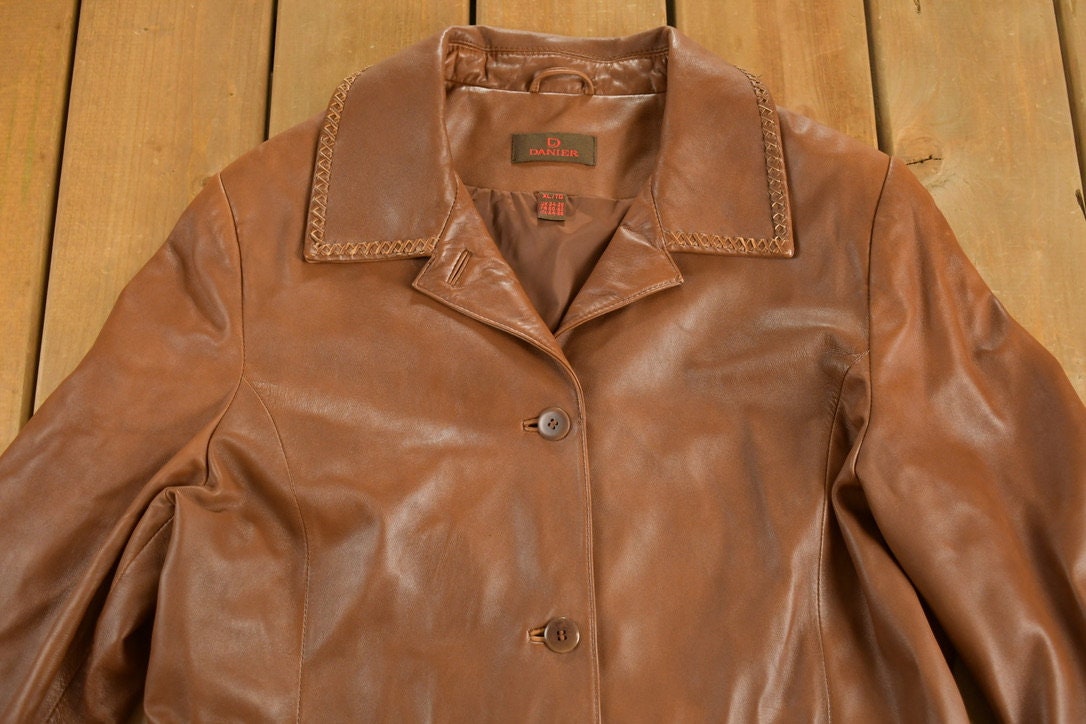 Vintage 1990s Danier Brown Leather Jacket