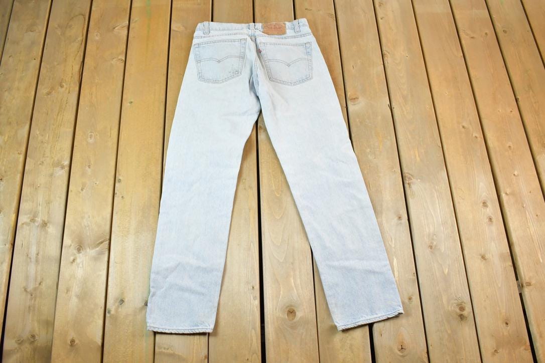 Vintage 1970s Levi Strauss 505 Red Tab Denim Jeans Size 31 x 32
