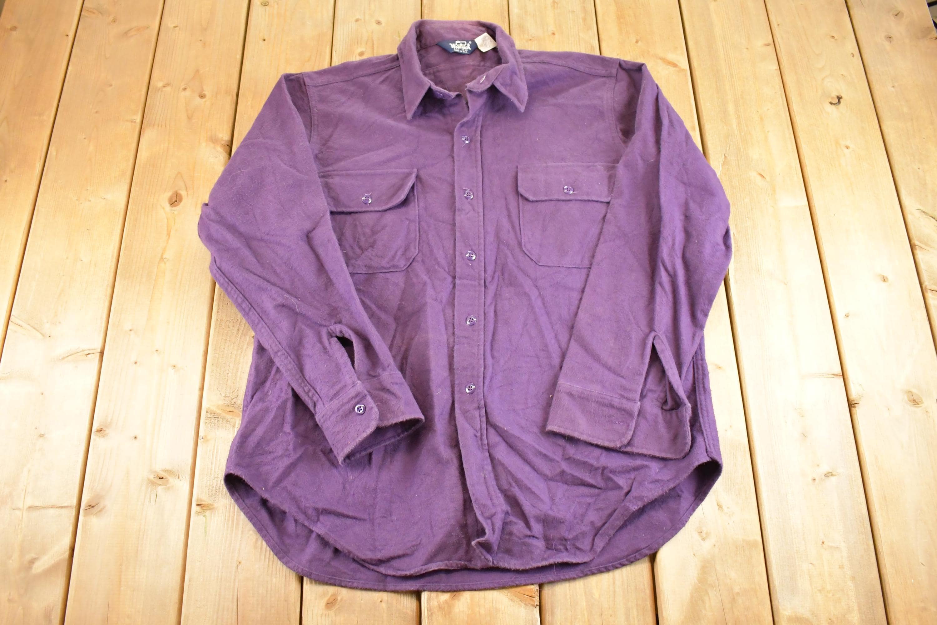 Vintage 1990s Outdoorsman Heavyweight Button Up Shirt Men's L / 90's Rugged Polo