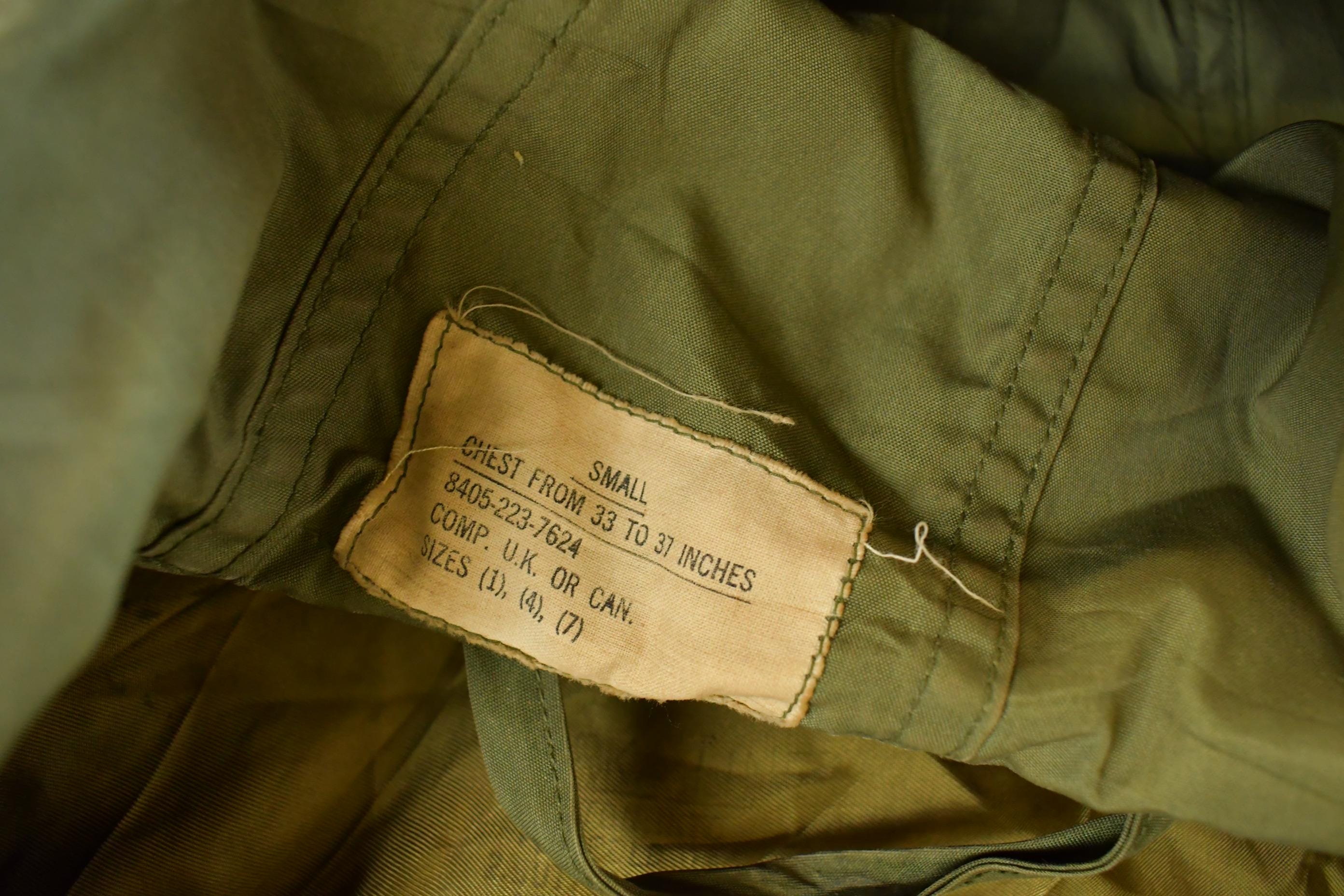 Vintage 1951 Cold Weather Combat Military Parka Jacket Men's S
