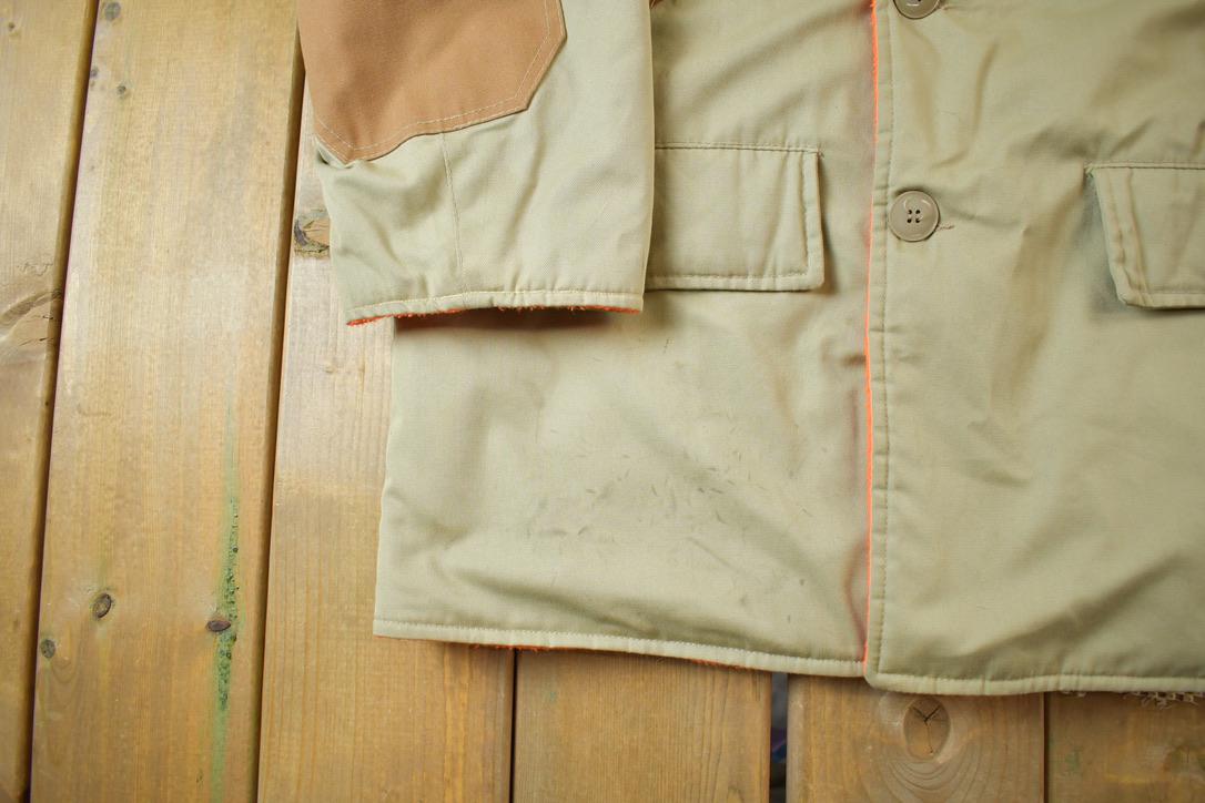 Vintage 1980s Insulated Reversible Fleece Lined Hunter Jacket