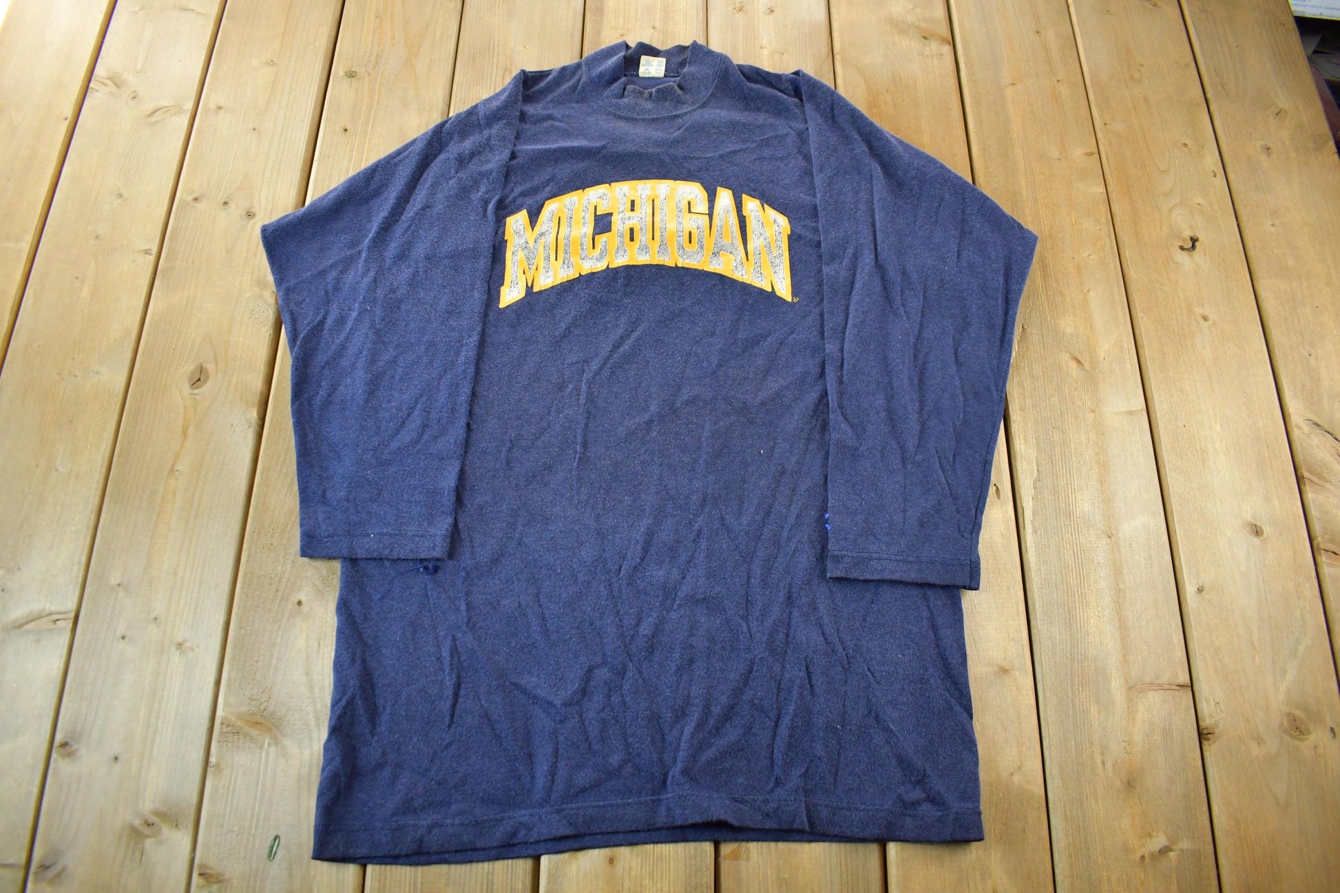 Vintage 1980s University of Michigan Collegiate T-Shirt / NCAA Tee / Americana / Wolverines Football / 90s Champion / Men's XL