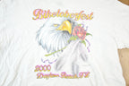 Vintage Y2K Biketoberfest Daytona Beach Eagle Head Souvenir T-Shirt Women's Cropped XL