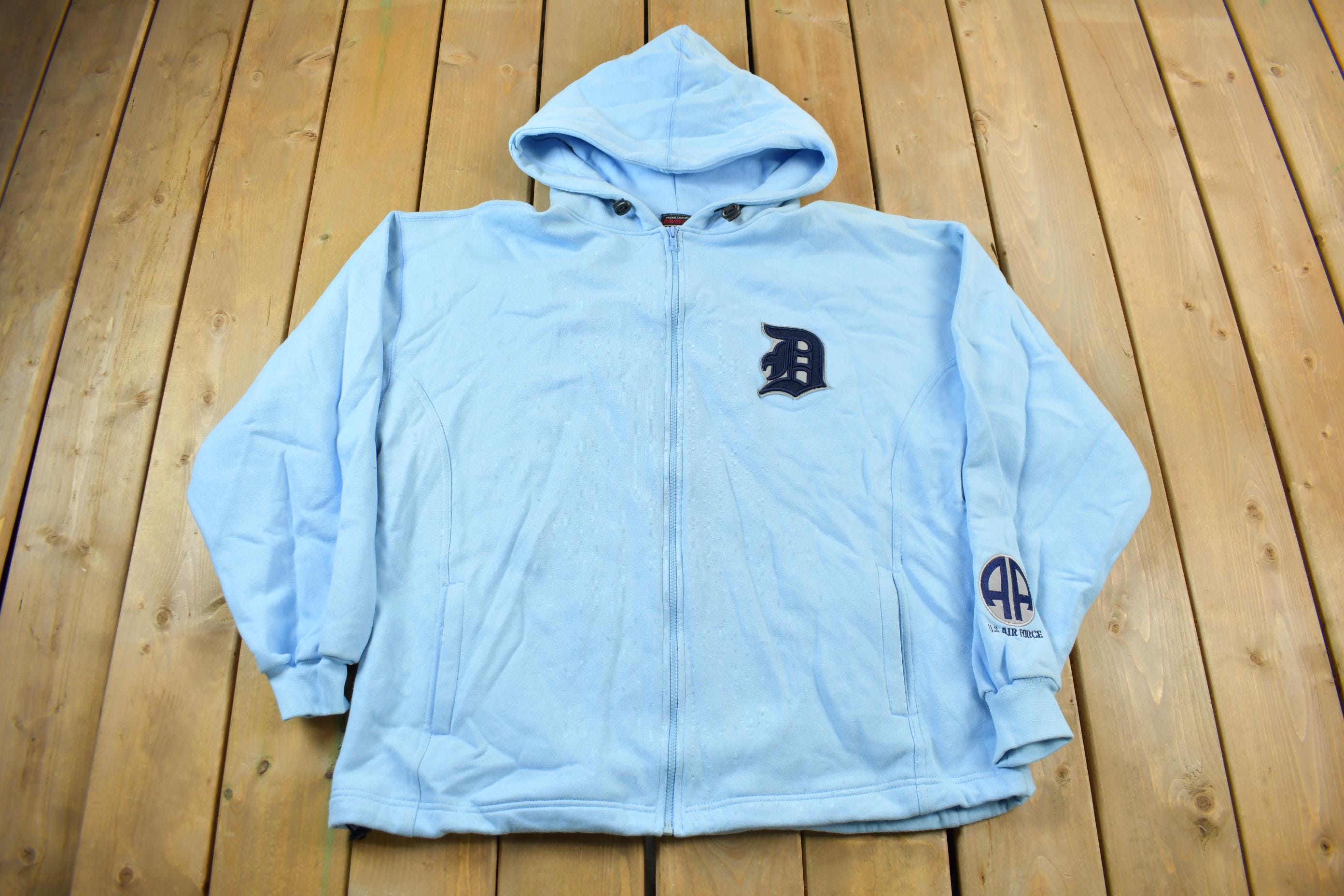 Vintage Deadstock Y2K Davoucci Embroidered Zip Up Hoodie Size XXL