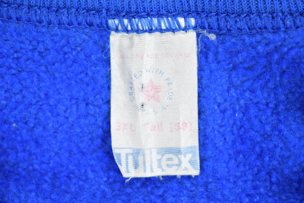 Vintage 1980s Blue Tultex Blank Crewneck Sweatshirt