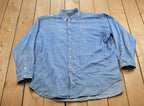 Vintage 1990s Polo Ralph Lauren Small Pony Denim Button Up Shirt