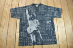 Vintage 1995 Jeff Beck Anthology All Of Over Print Band Tee