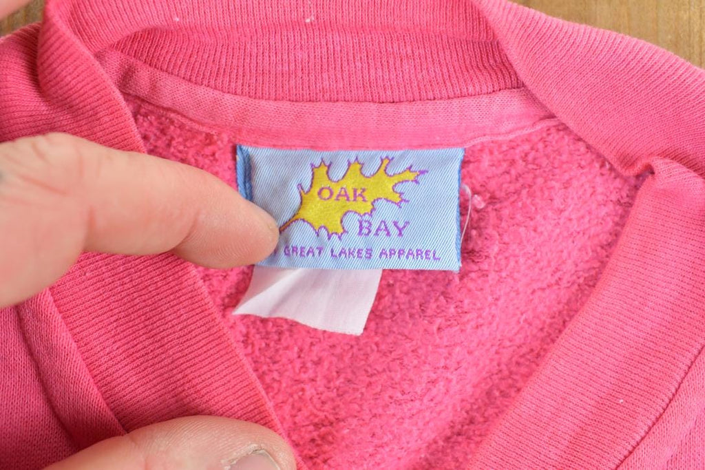 Vintage 1990s Oak Bay Quarter Button Souvenir Crewneck Sweatshirt