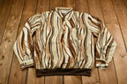 Vintage 1980s Pullover Abstract Graphic Collared Shirt