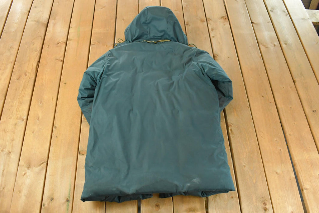 Vintage 1990s Eddie Bauer Down Hooded Jacket Men's Medium