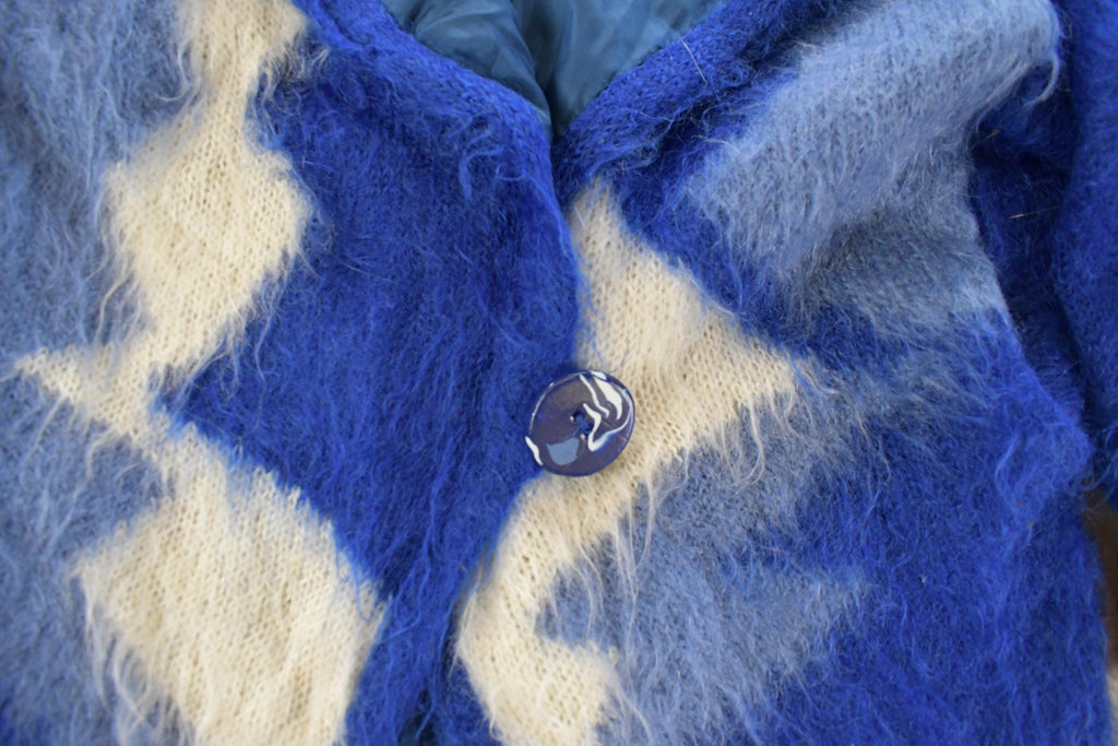 Vintage 1980s Jan Lord Mohair Long Coat Women's Large