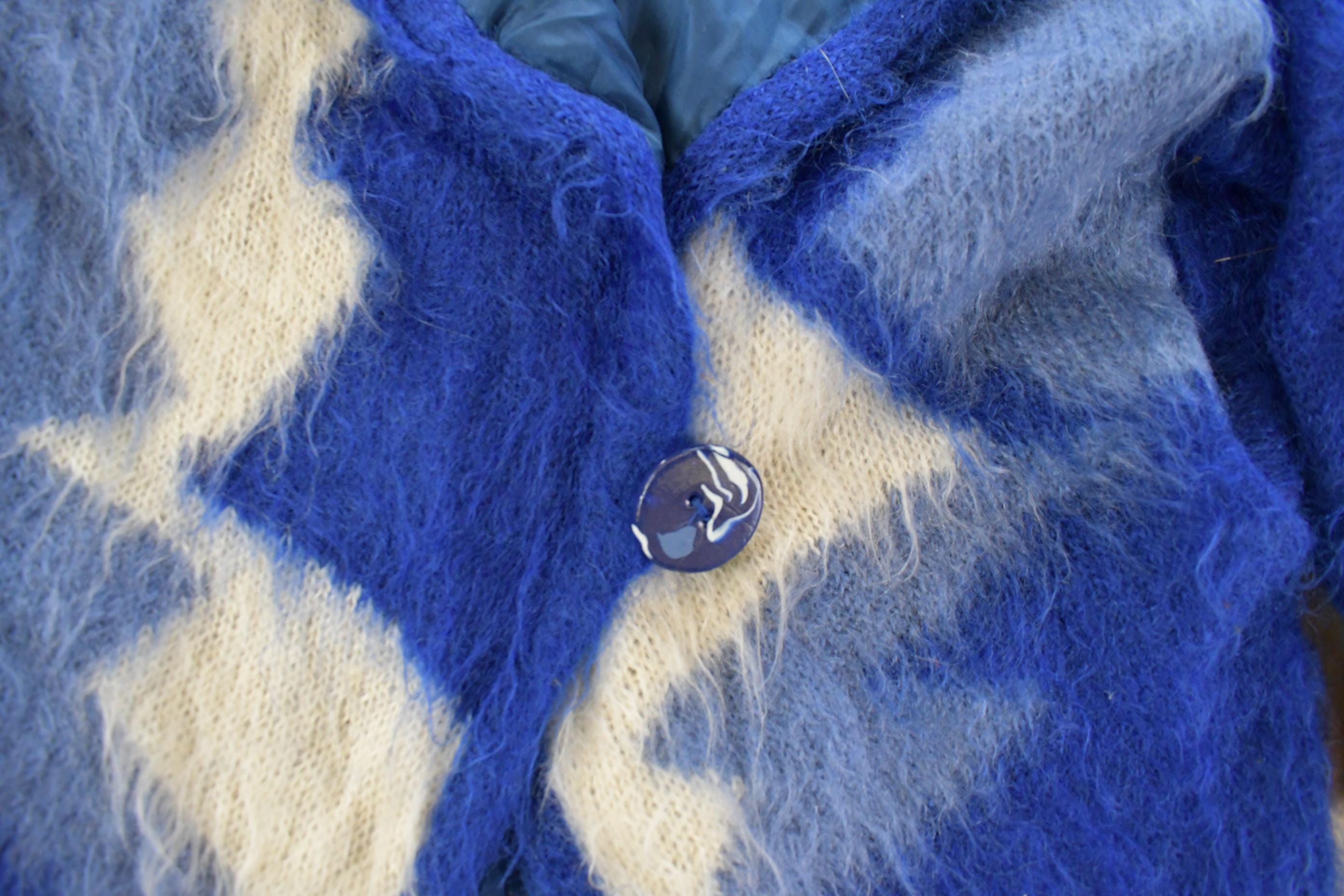 Vintage 1980s Jan Lord Mohair Long Coat Women's Large