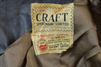 Vintage 1960s CRAFT Sportwear Suede Leather Bomber Jacket  Distressed Leather  Made In Canada  True Vintage