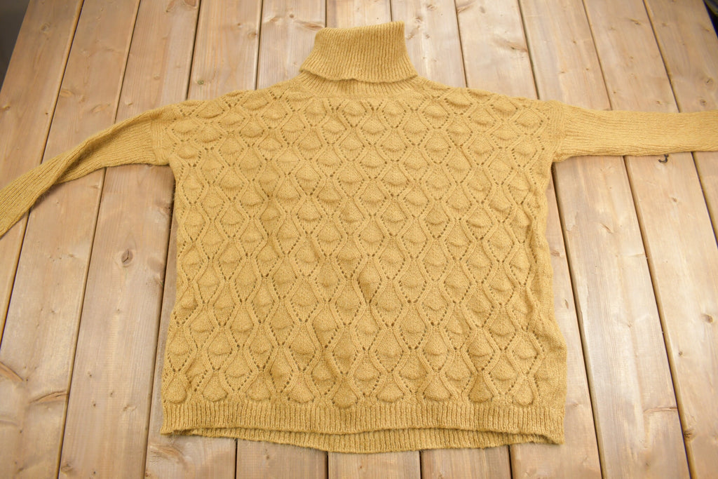 Vintage 1990s Elsamanda Women's Knit Turtleneck Sweater