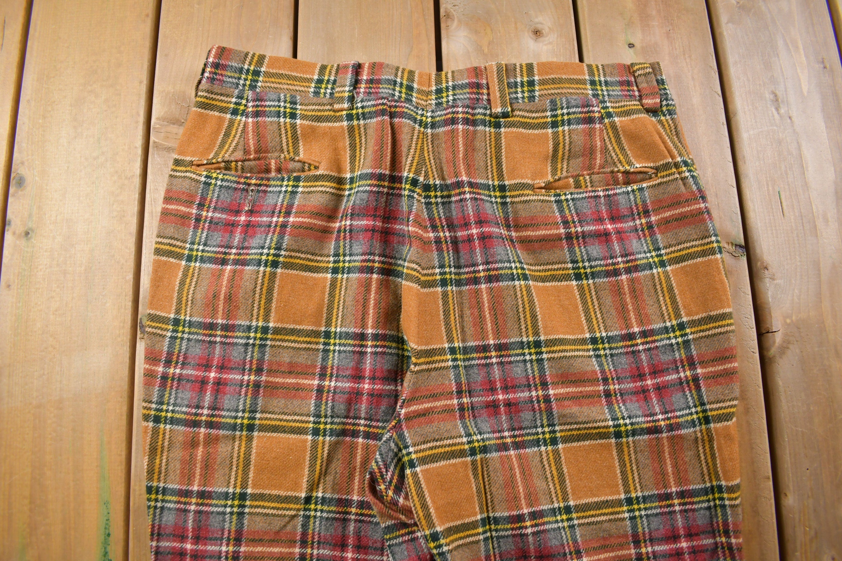 Vintage 1960s Cricketeer Plaid Trousers 35 x 32  Made in USA  American Vintage  Streetwear Fashion  True Vintage Pants