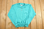 Vintage 1990s Diversity Sport Blank Green Collard Sweatshirt