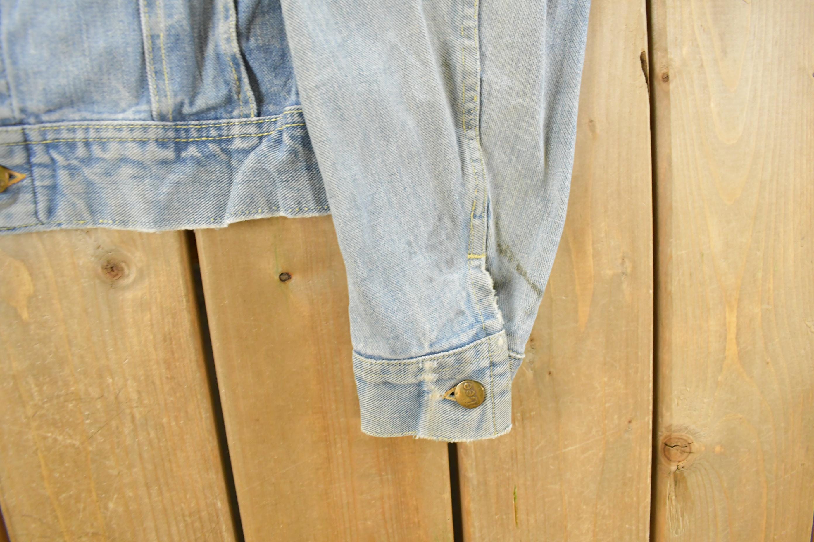 Vintage 1970s Lee Denim Jean Trucker Jacket Men's Small