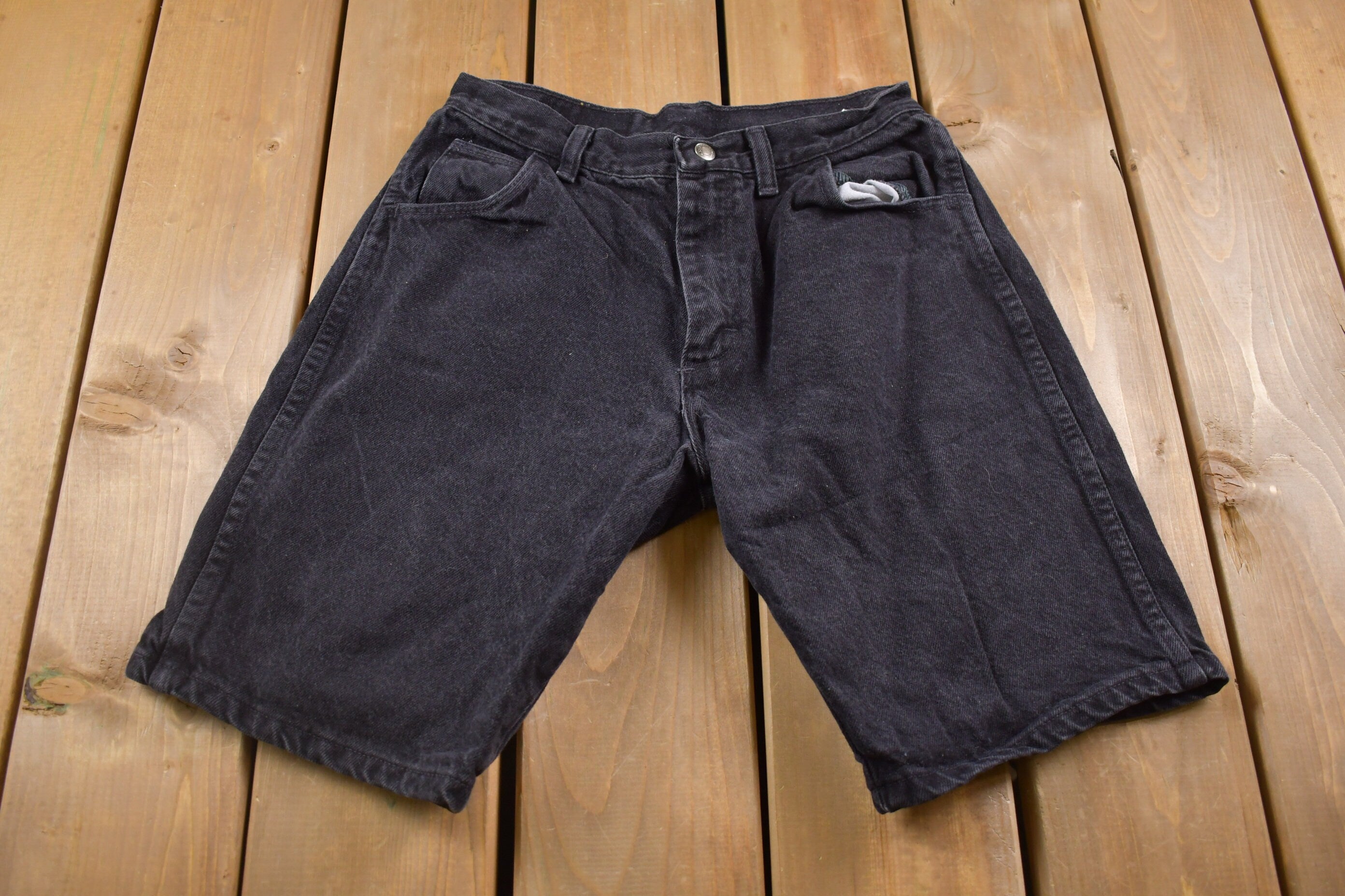 Vintage 1990s Wrangler Black Jean Shorts