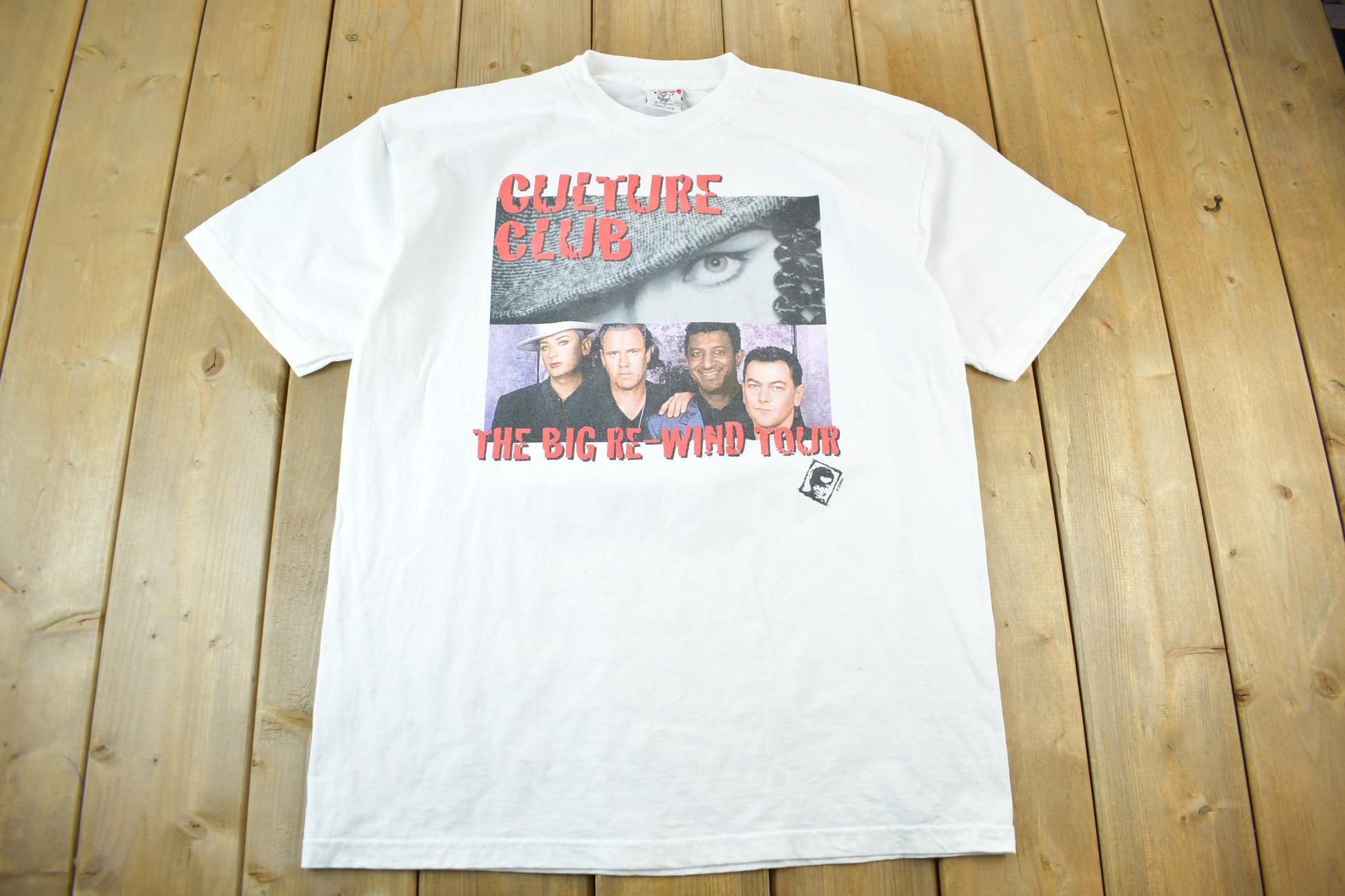 Vintage 1998 1999 Culture Club Band T-Shirt Big Re-Wind Tour Mens XL
