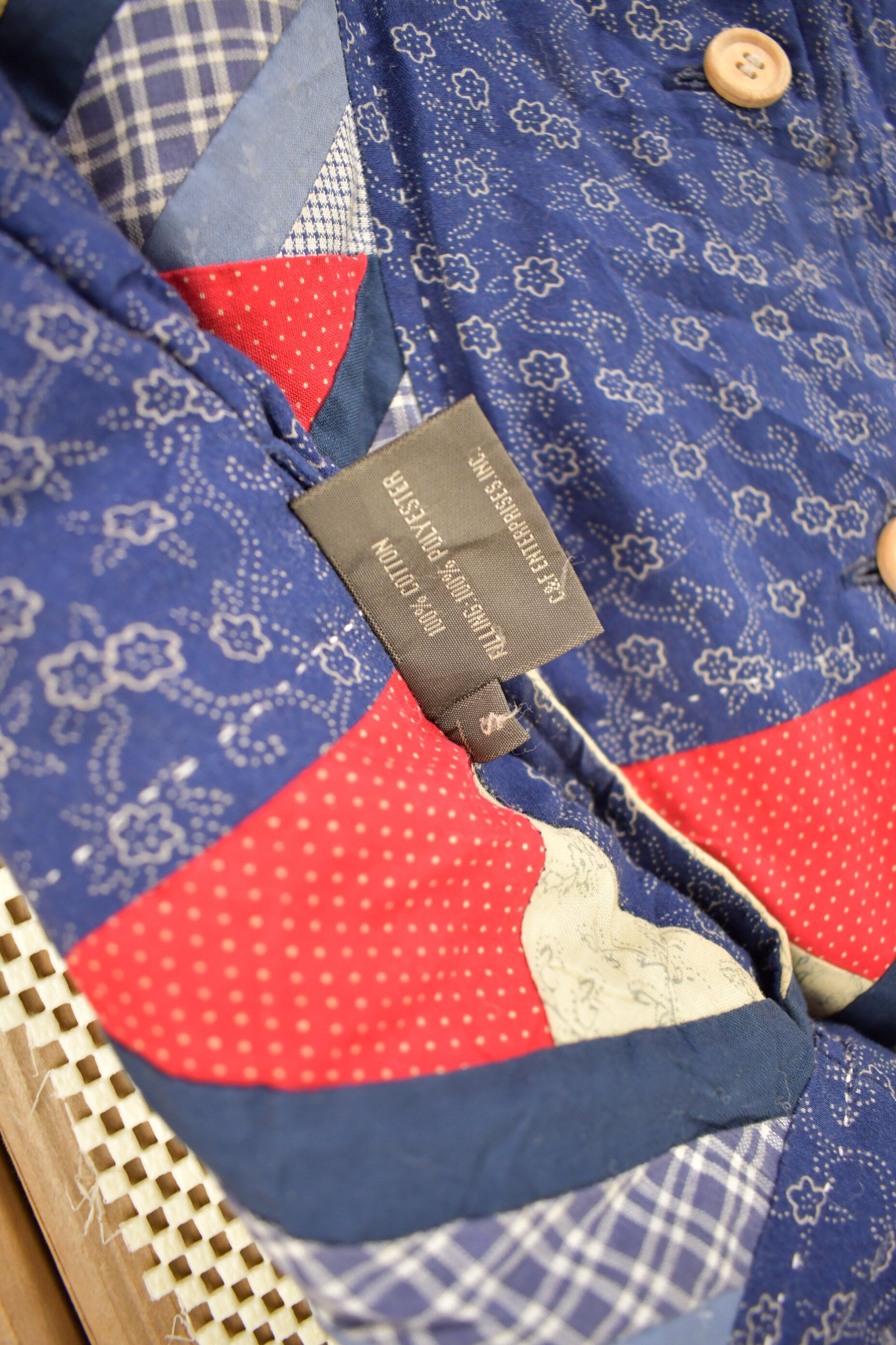 Vintage 1990s Abstract Patchwork Button Up Shirt