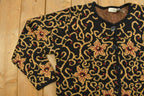 Vintage 1990s Classic Elements Floral Cardigan Sweater