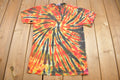 Vintage 1990s Flame Spiral Tie Dye T Shirt