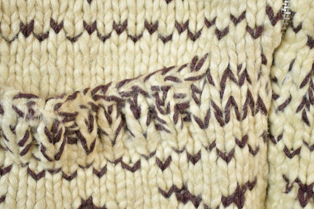 Vintage 1950s Hudson's Bay Point Coat Wool Knit