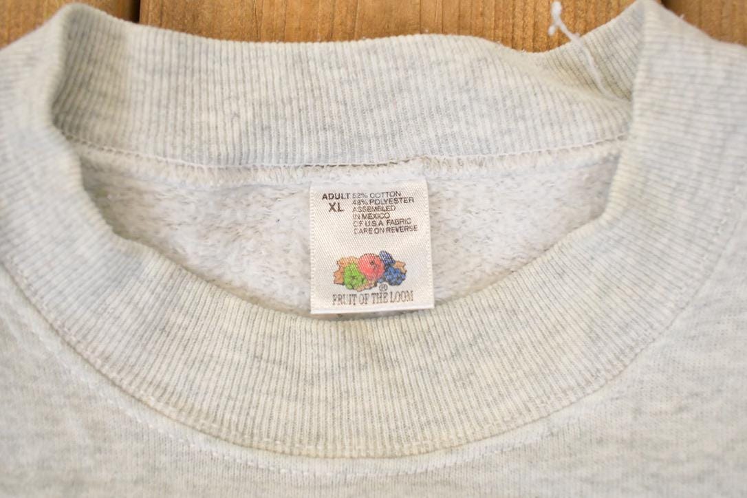 Vintage 1990s St Thomas Virgin Islands Cartoon Map Graphic Print Crewneck Sweatshirt Mens XL
