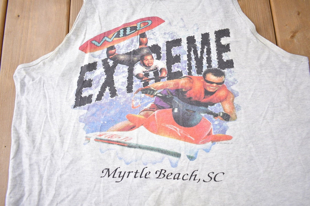 Vintage 1990s Myrtle Beach South Carolina Extreme Tank Top Made In USA