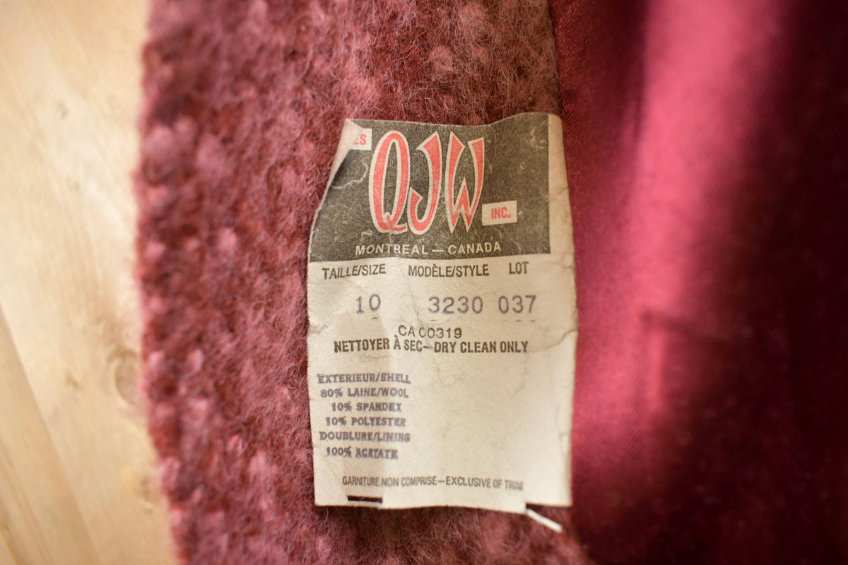 Vintage 1970's OJW Wool Coat