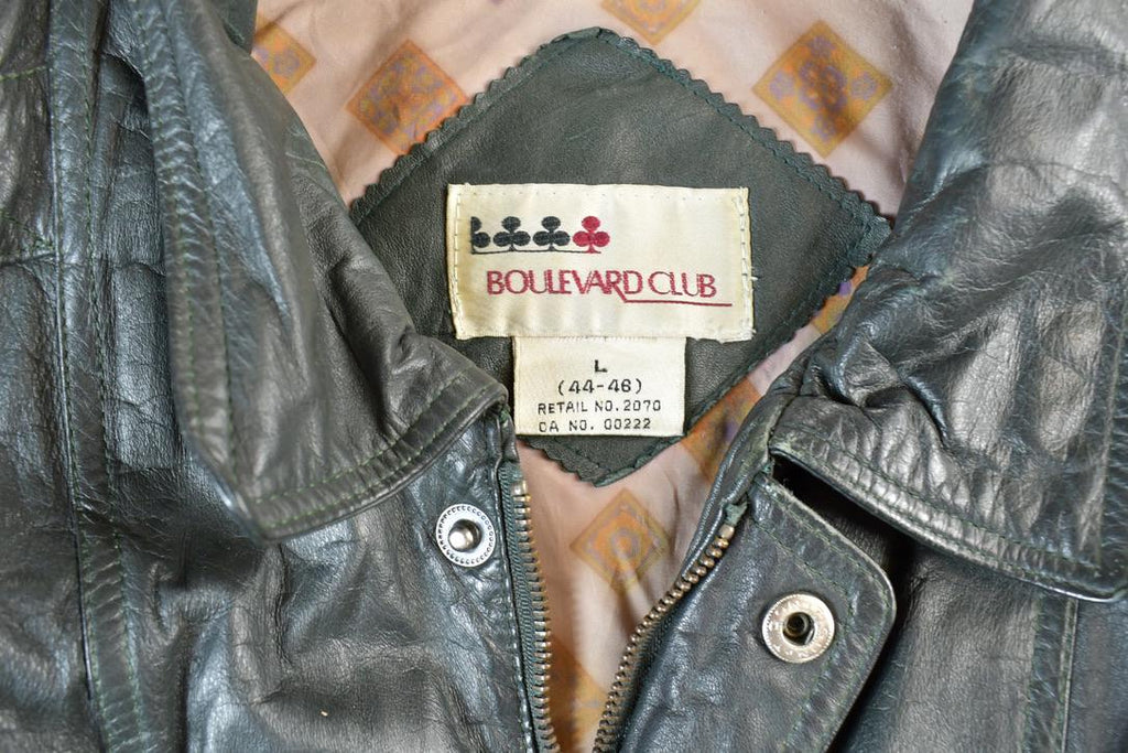 Vintage 1990s Boulevard Club Leather Jacket Made In USA