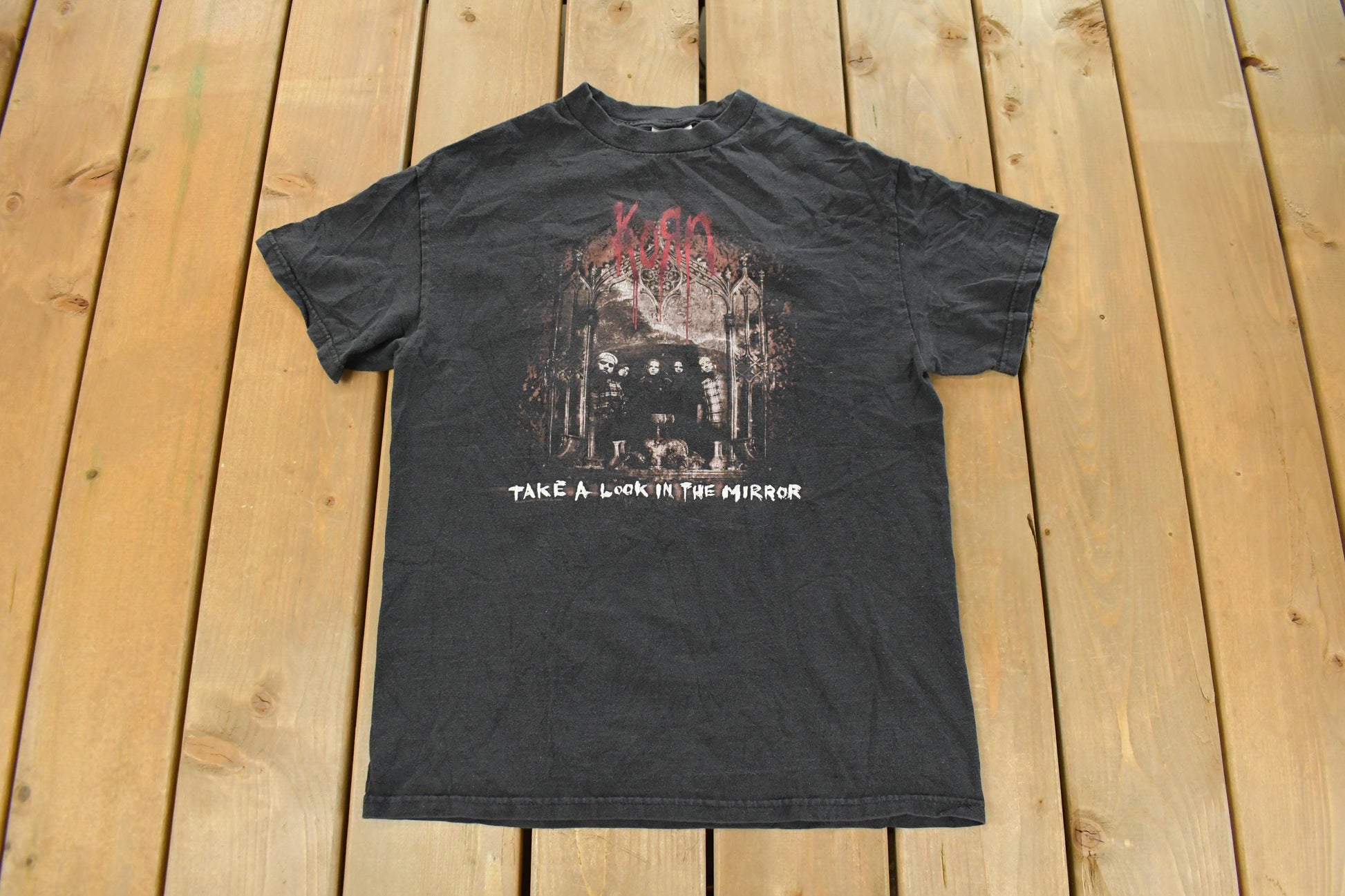 Vintage 2003 Korn Take a Look in the Mirror Graphic Band T-Shirt Men's M