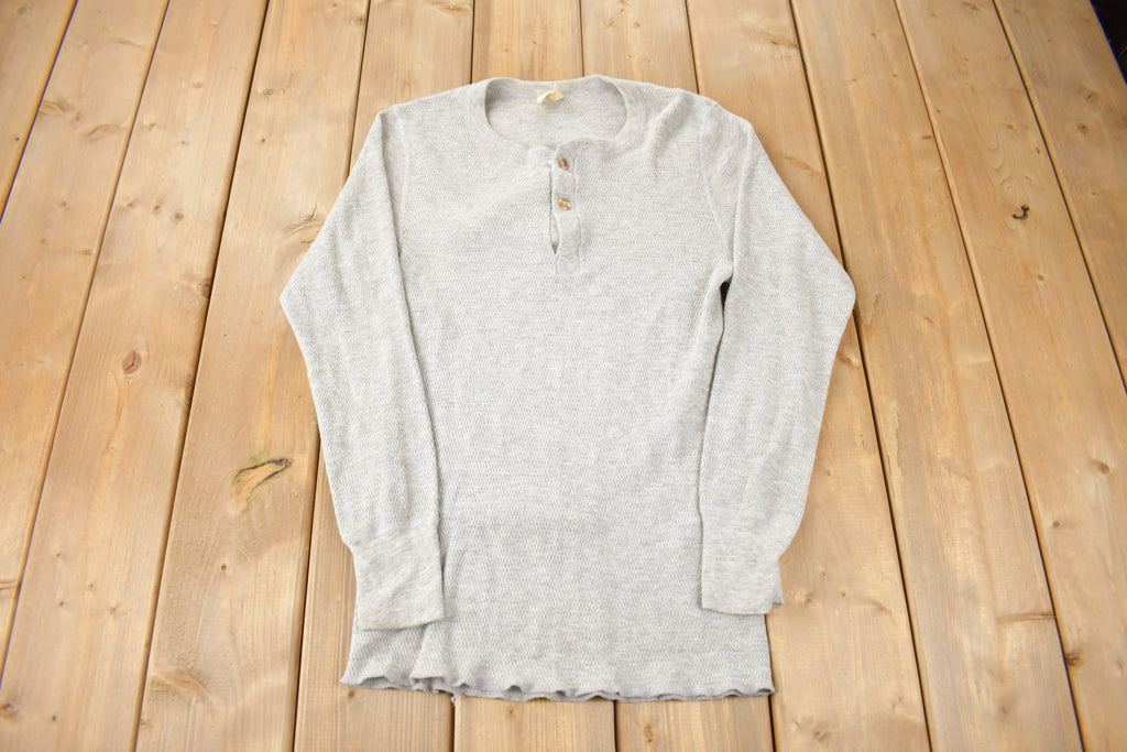 Vintage 1980s St Johns Bay Thermal Waffle Henley Shirt