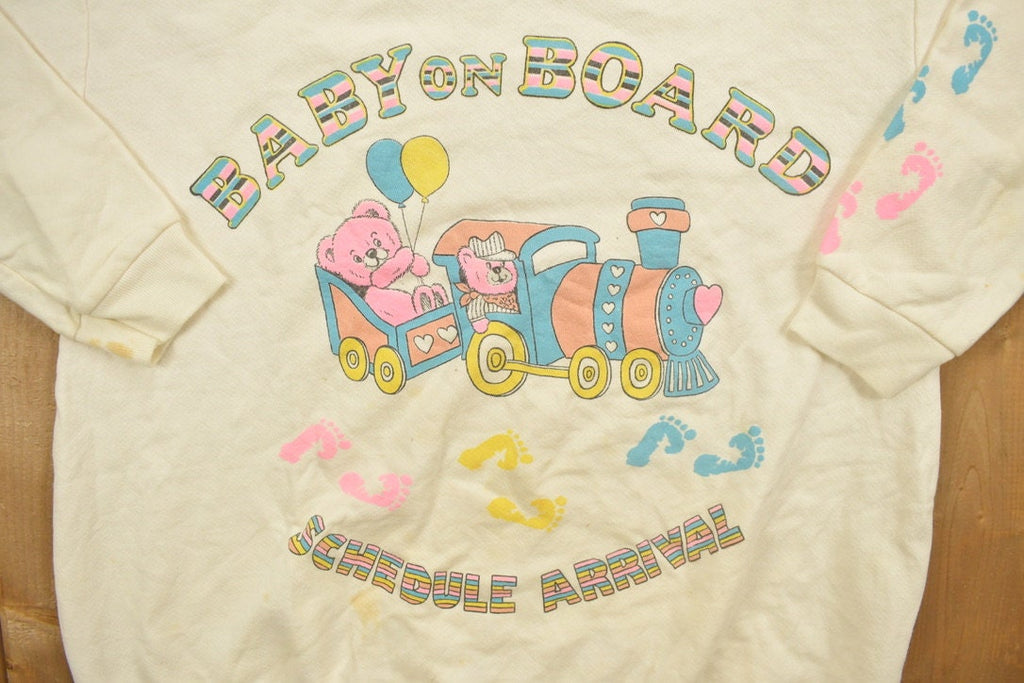 Vintage 1980s Baby on Board Crewneck Sweater