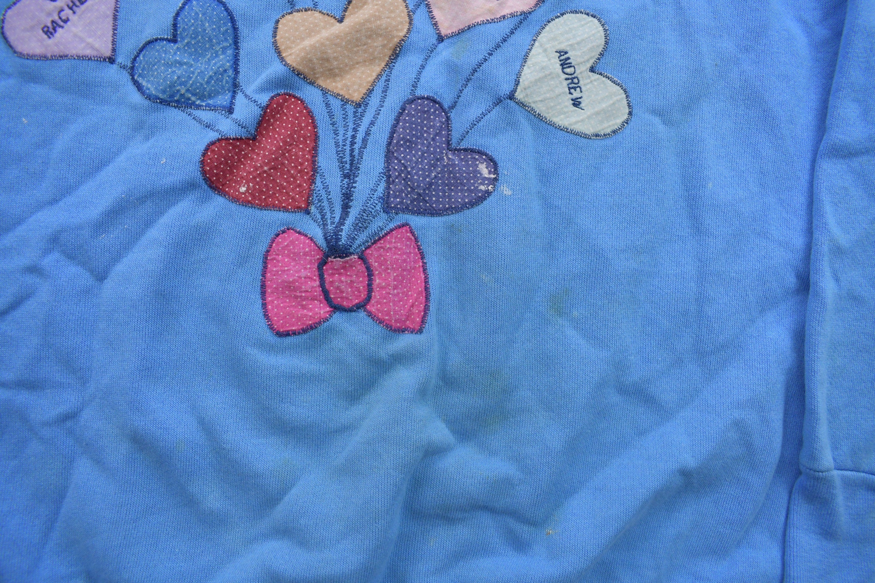 Vintage 1980s Name Flowers Raglan Crewneck Sweatshirt