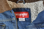 Vintage 1990s Wrangler Sherpa Lined Jean Jacket Made In USA