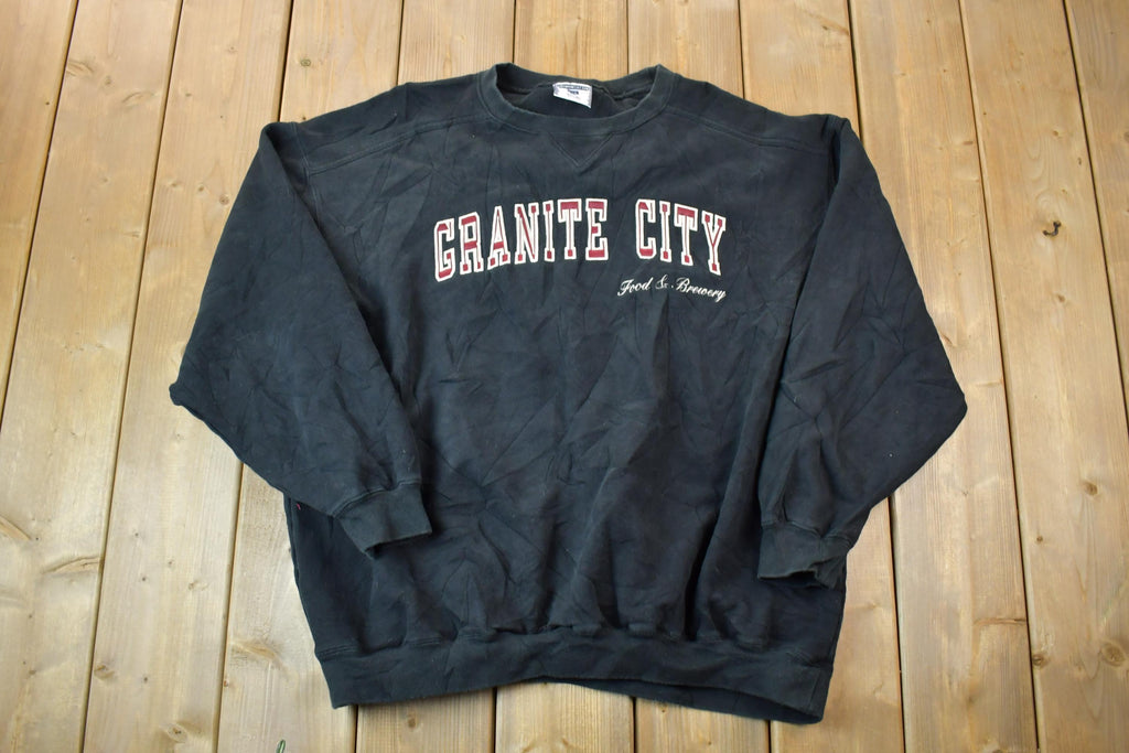 Vintage 1990s Granite City Food And Brewery Lee Premium Cotton Crewneck Sweatshirt /