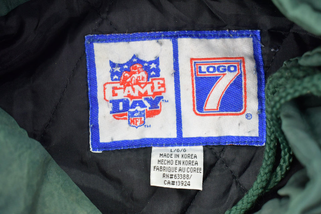 Vintage 1990s Green Bay Packers NFL Logo7 Game Day Puffer Jacket