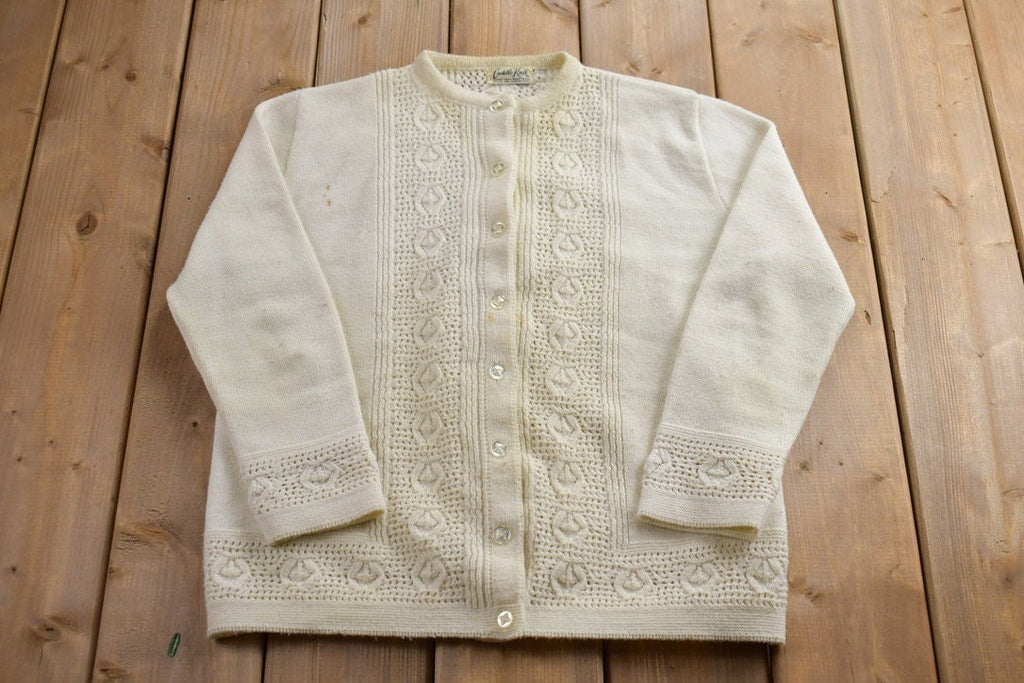 Vintage 1980s Knitted Cardigan Sweater