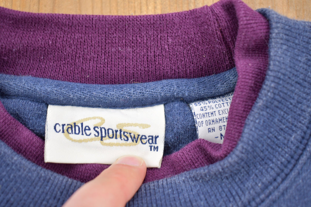 Vintage 1990s Blank Navy Blue Crewneck Sweatshirt