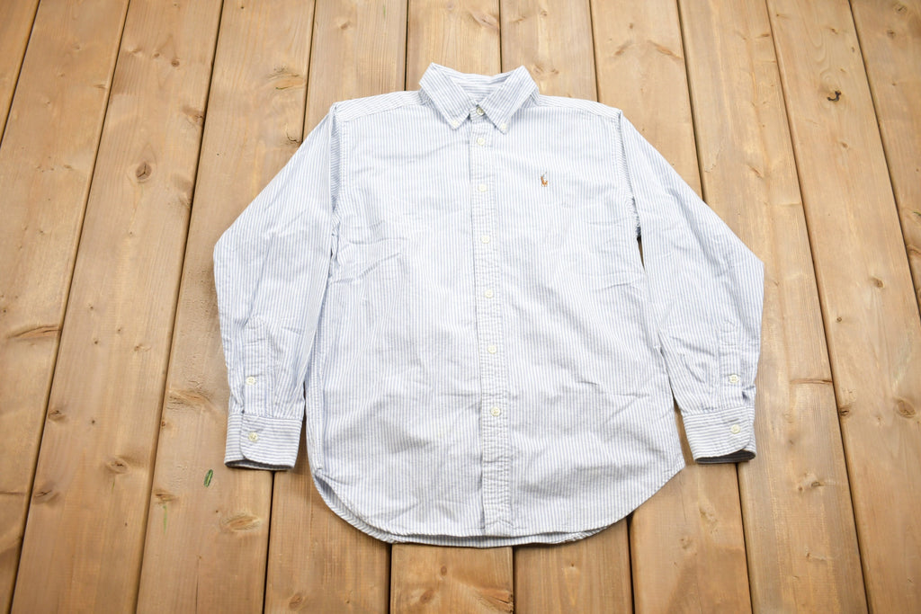 Vintage 1990s Polo Ralph Lauren Vertical Striped Button Up Shirt