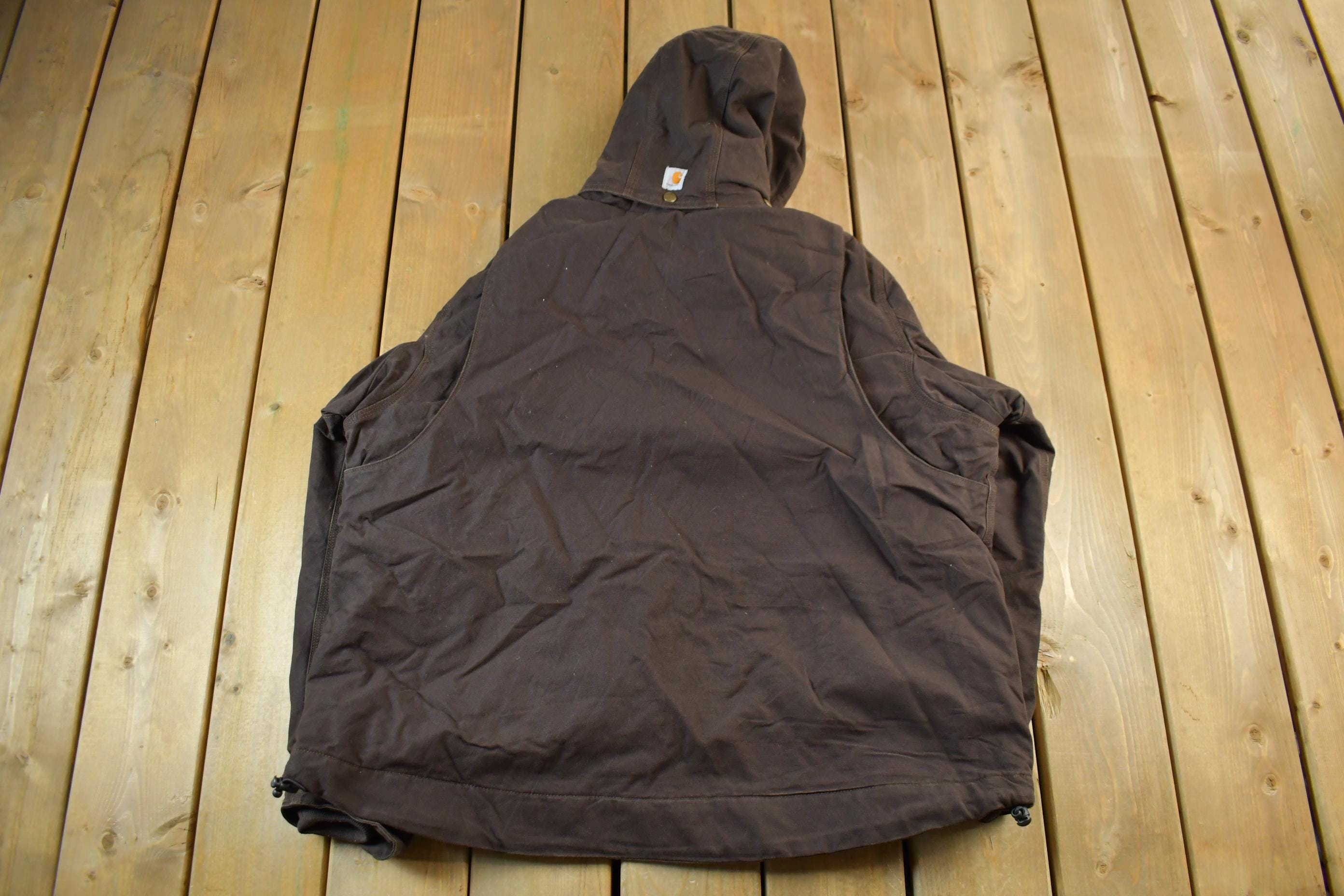 Vintage 2000s Carhartt Hooded Sherpa Lined Jacket Women's 2XL
