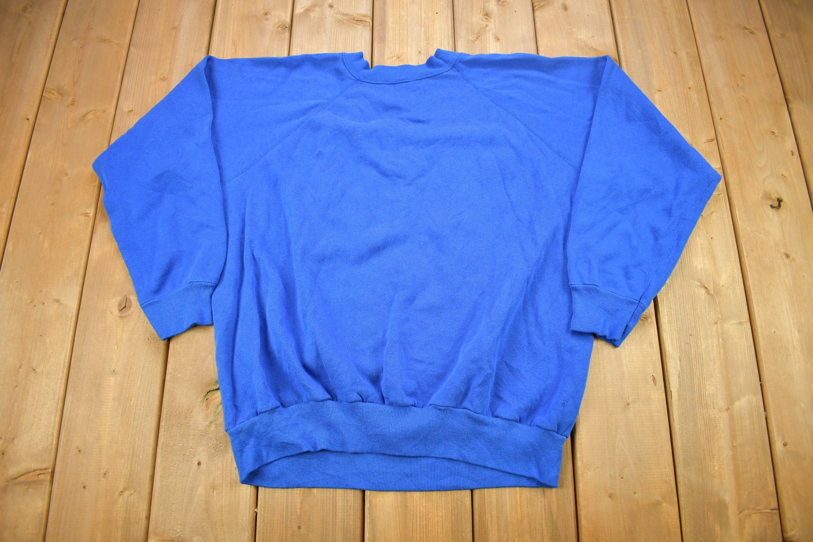 Vintage 1990s Flower Theme Cute Raglan Crewneck Sweater