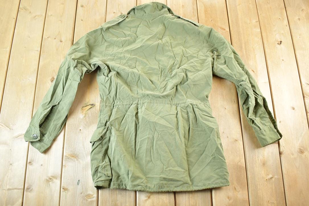 Vintage 1980s Military Button Up Shirt Mens M