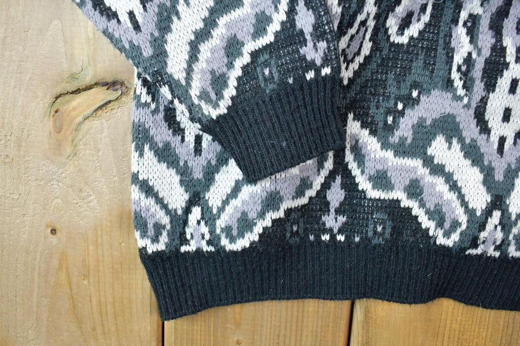 Vintage 1990s Hellen Harper Knit Crewneck Sweater / 90s Crewneck / Made In USA / Preppy