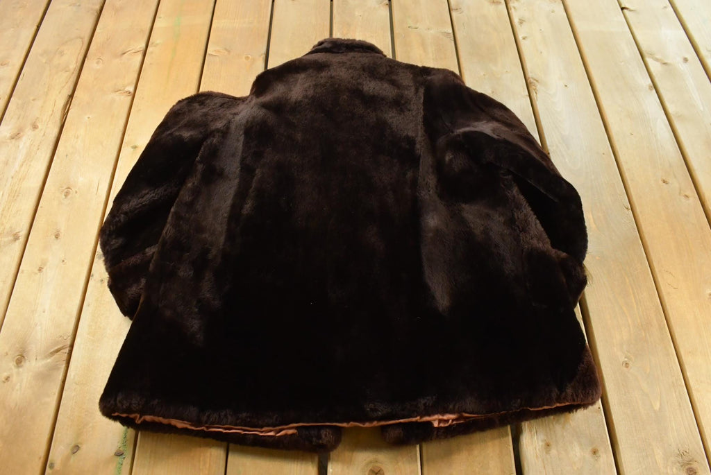 Vintage 1960s Mouton Fur Coat Adult M